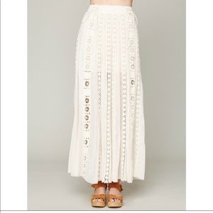 Free People FP One Corset Ribbon Maxi Skirt Size Medium